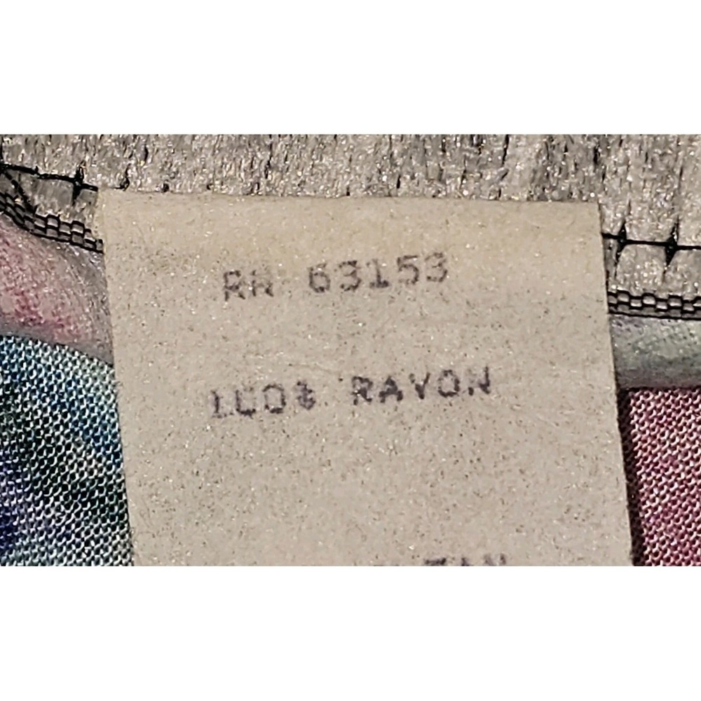 Vintage Rampage Tropical Hawaiian Print Sleeveless Bodycon Faux Wrap Dress Sz M - Picture 7 of 8